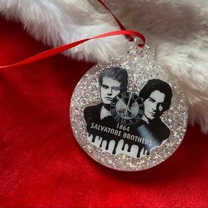 TVD Salvatore Brothers Glitter Resin Ornament